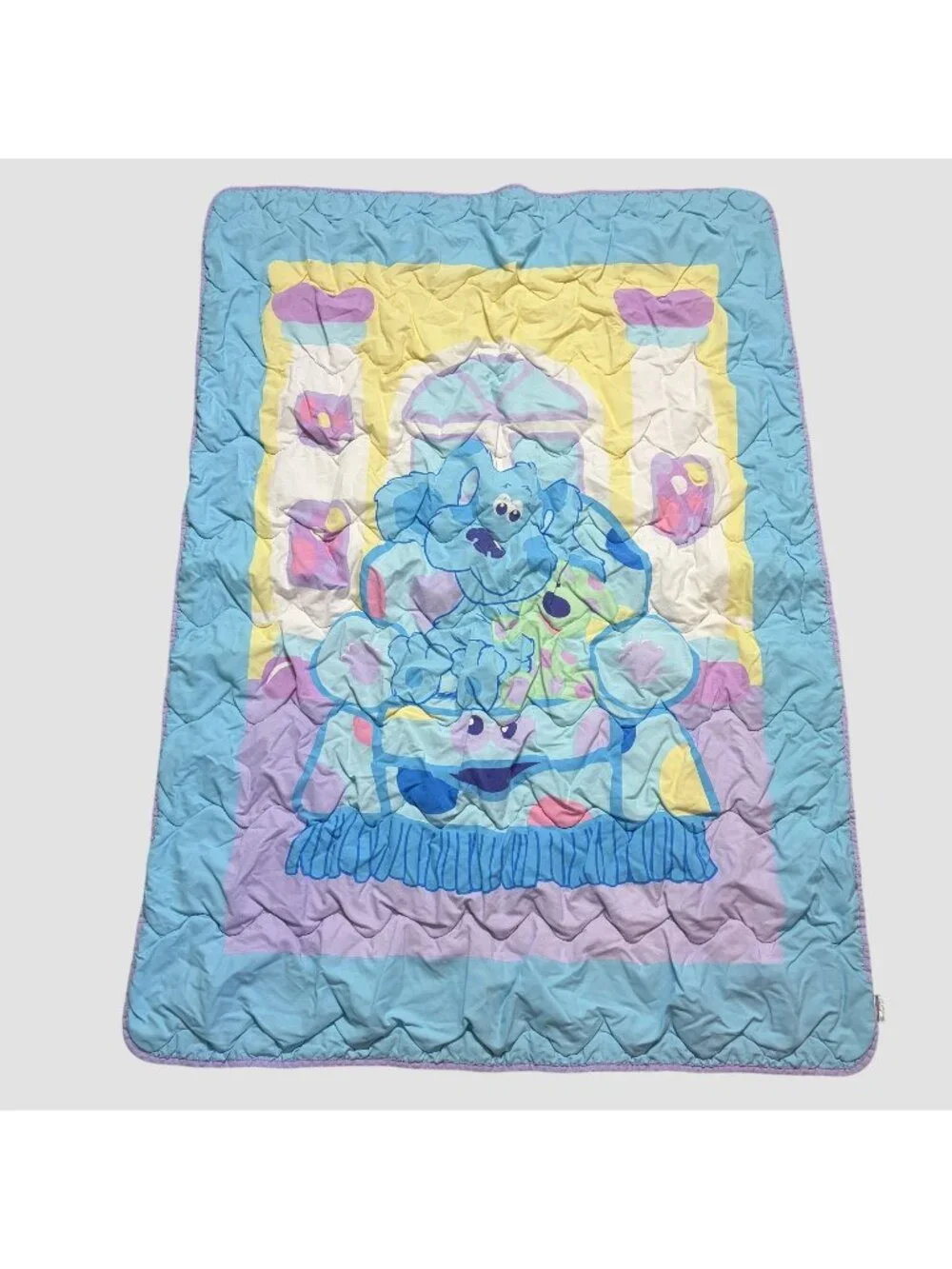 Blues Clues Nick Jr Kids Quilt Blanket 2000 Soft Cotton Baby Bedding Kids VTG